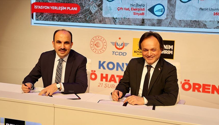 Konyaray Banliyö Hattının protokolü imzalandı