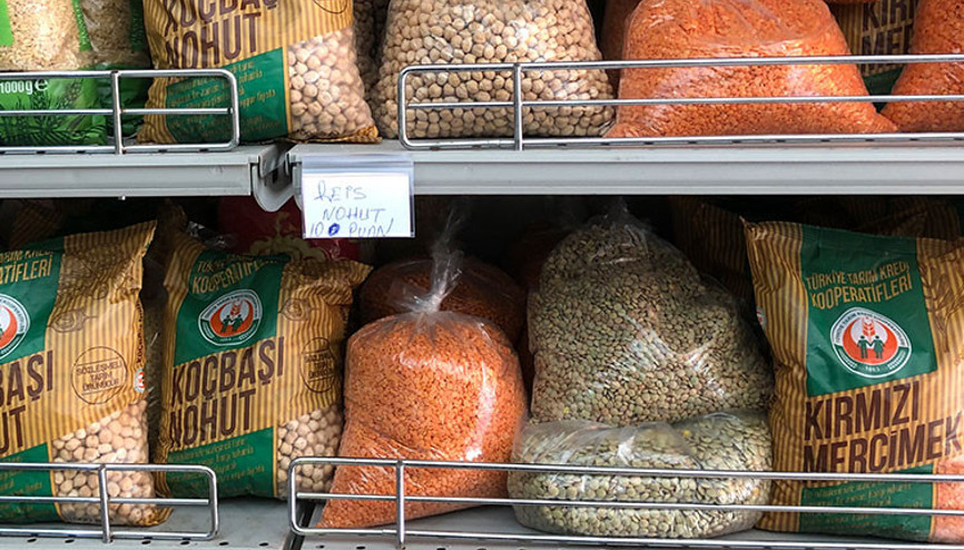 Herkesin alışveriş yapamadığı, para geçmeyen bir market...