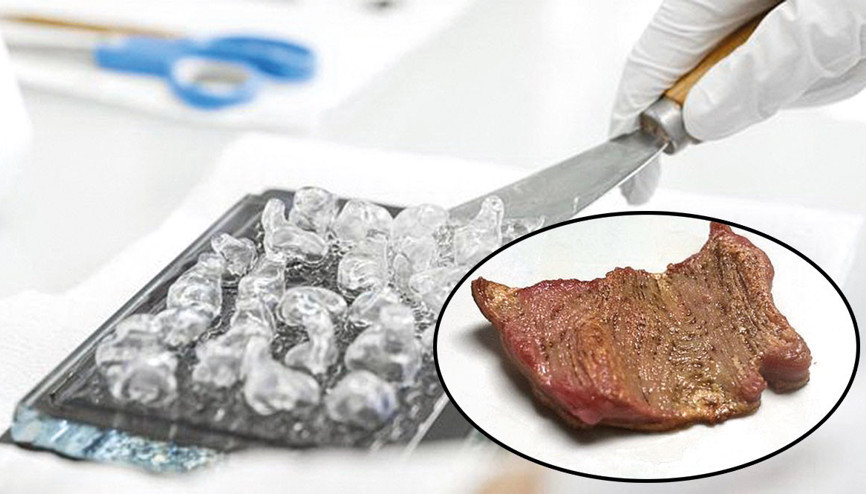 3D yazıcıdan az pişmiş biftek