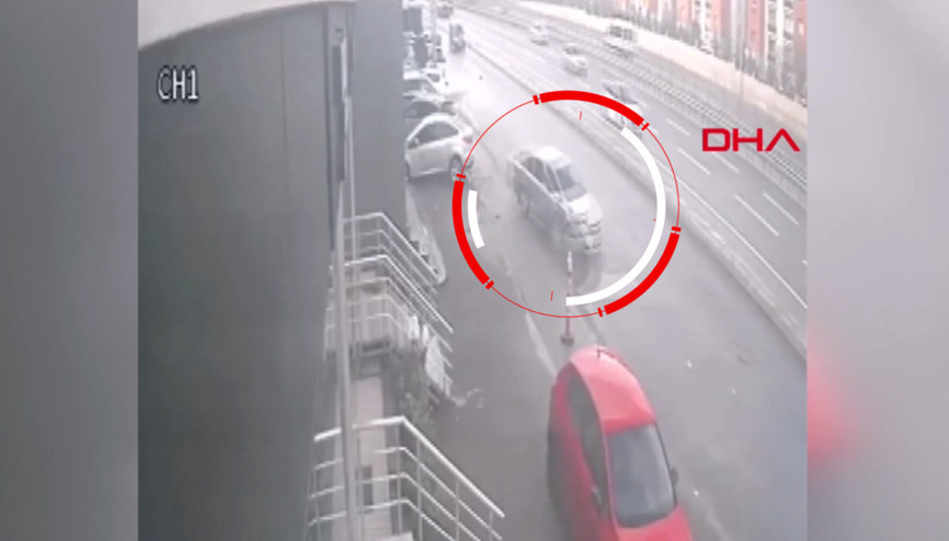Şile Otoyolundaki trafik kazası kamerada
