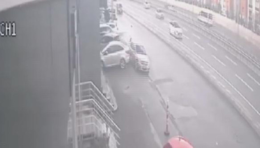 Şile Otoyolundaki trafik kazası kamerada