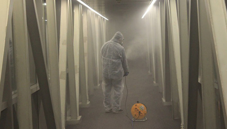 Sabiha Gökçen Havalimanı korona virüse karşı dezenfekte edildi