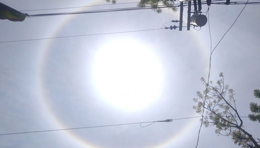 İlginç manzara Güneşin çevresindeki halkalar herkesi şaşırttı