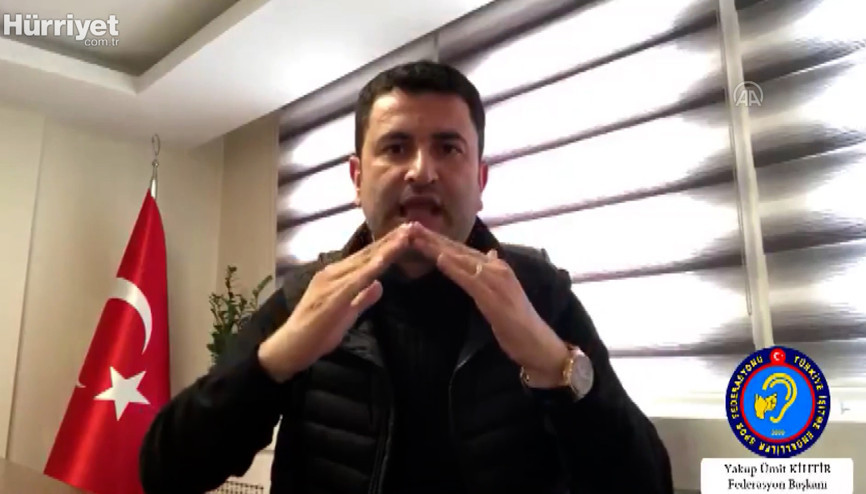 İşaret diliyle Evde kal Türkiye çağrısı