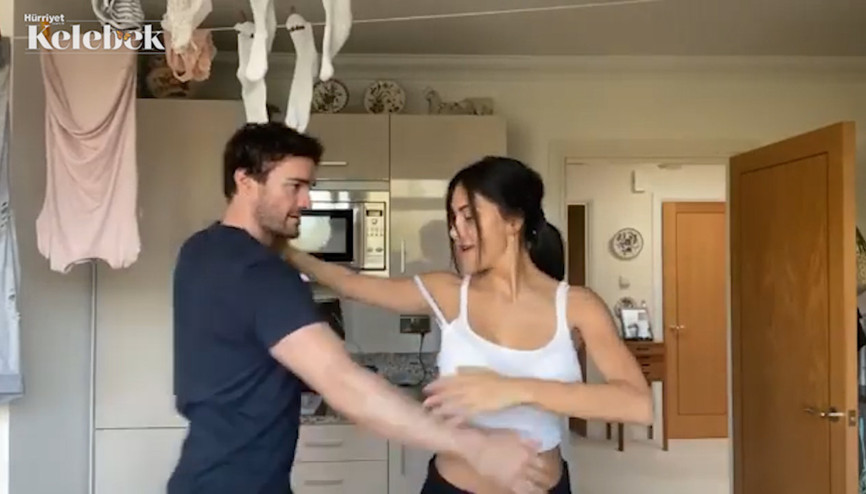 Çamaşır odasında dans