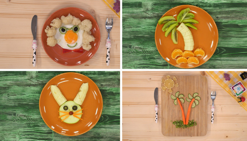 Çocuklar için eğlenceli tabak sunumları