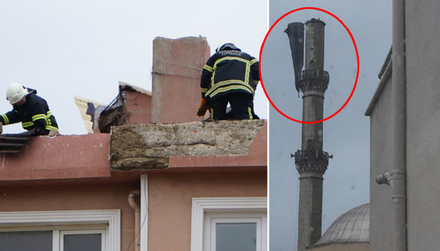 Turuncu alarm verilmişti İşyerlerinin camları indi, çatılar uçtu….