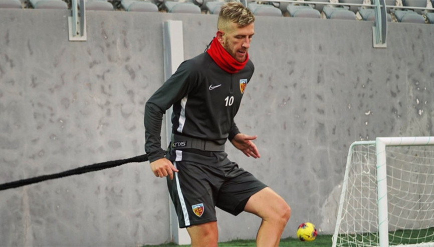 Kayserisporun Brezilyalı futbolcuları antrenmanda