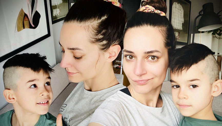 Sedef Avcı oğlu Canı tıraş etti: Bu da geçecek oğlum