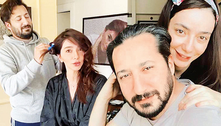 Öykü Gürmanın saçları sevgilisine emanet: Acemi kuaför