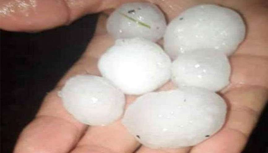 Elazığda misket büyüklüğünde dolu yağdı