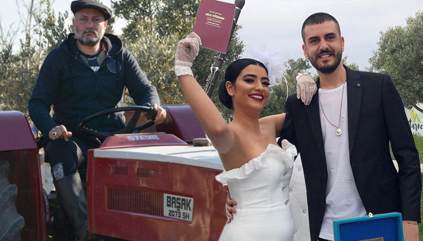 Hüsnü Şenlendirici İzmirdeki çiftliğinde oğlunu evlendirdi