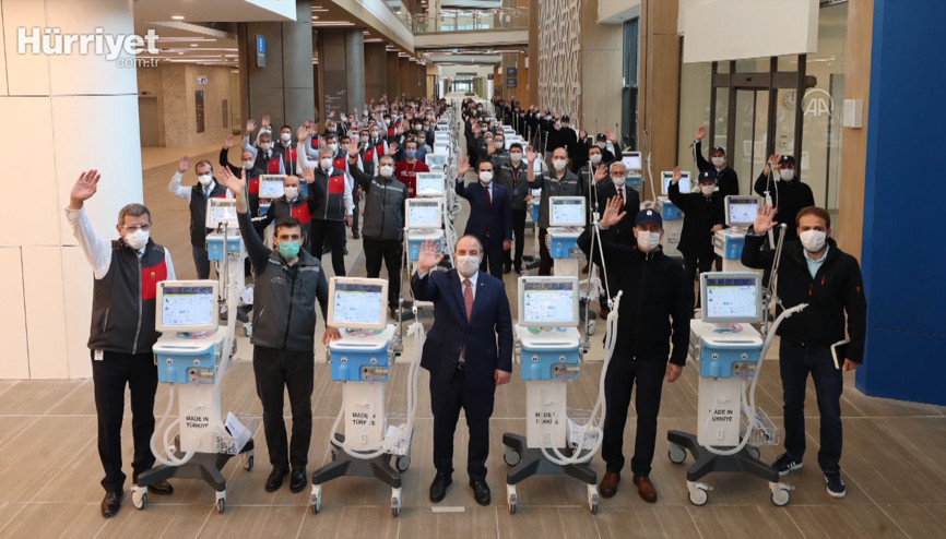Bakan Varank, yerli yoğun bakım solunum cihazının üretim sürecini anlattı Bakan Varank, yerli yoğun bakım solunum cihazının üretim sürecini anlattı