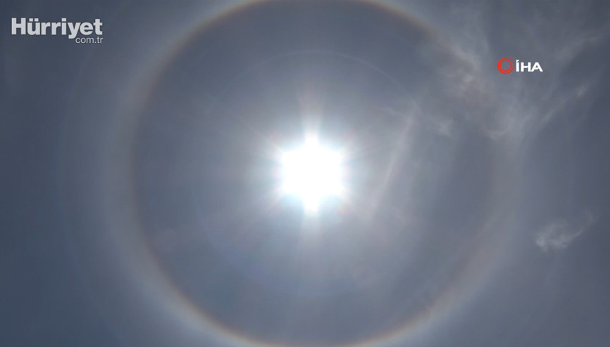 Tokatta görülen güneş halesi ilgi çekti Tokatta görülen güneş halesi ilgi çekti