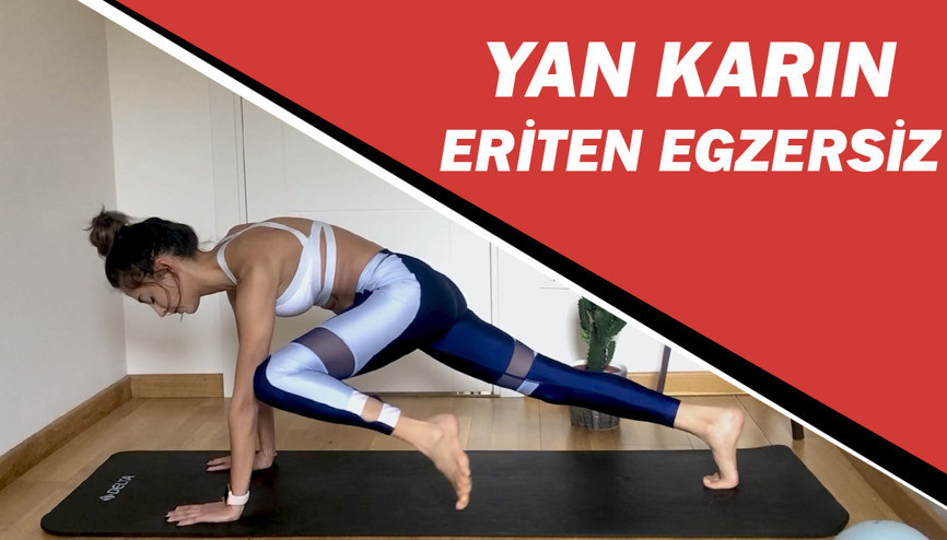 Yan karın ve simit bölgesi eriten pilates egzersizi