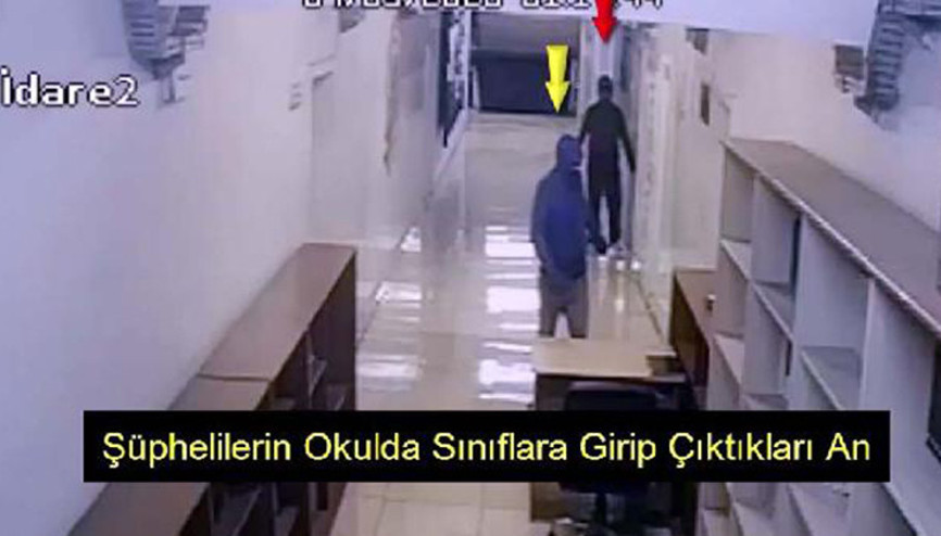 Kameradan belirlenen okuldan hırsızlık şüphelileri tutuklandı
