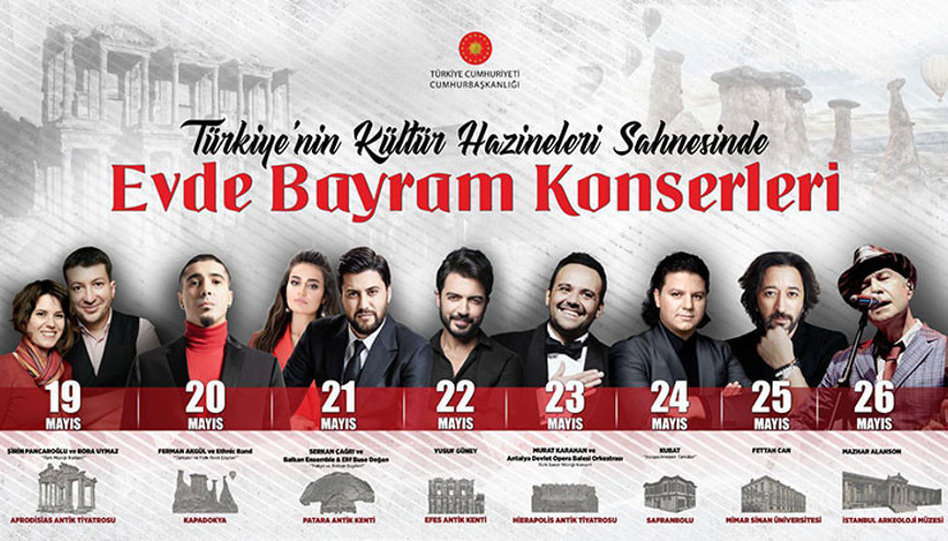 Türkiye’nin kültür hazineleri sahnesinde “Evde Bayram Konserleri” Türkiye’nin kültür hazineleri sahnesinde “Evde Bayram Konserleri”