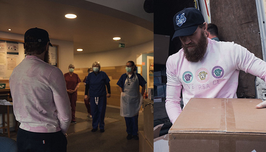 Conor McGregor sağlık çalışanlarını ziyaret etti