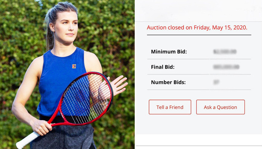 Eugenie Bouchard için açık arttırmada 85 bin dolar verildi