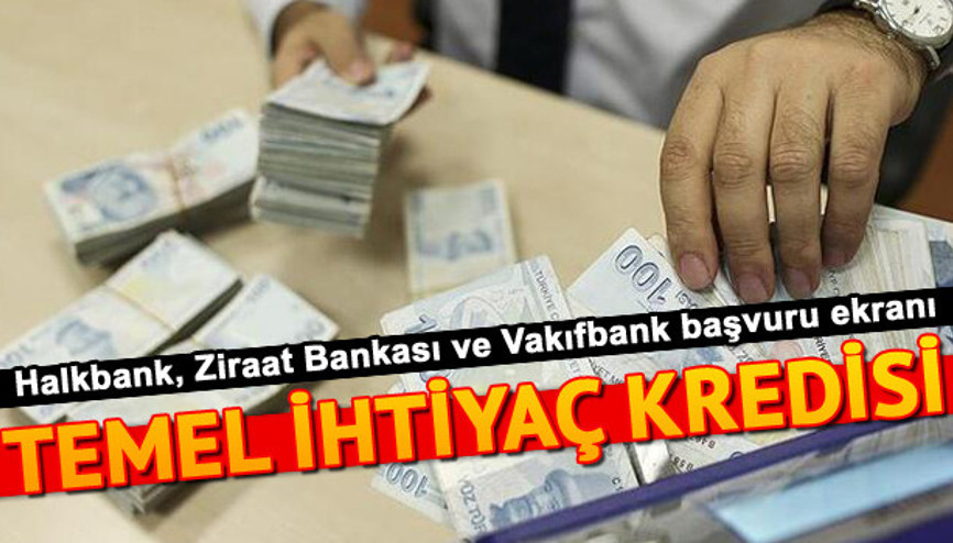 10 bin TL temel ihtiyaç kredisi başvuru ekranı.. Sonuç sorgulama nasıl yapılır Halkbank, Vakıfbank, Ziraat bankası temel ihtiyaç kredisi