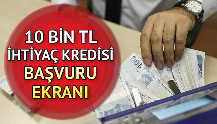 Temel ihtiyaç destek kredisi ve geri ödemesiz 10 bin TL kredi başvuru sayfası.. Halkbank, Ziraat Bankası, Vakıfbank kredi sorgulama ekranı