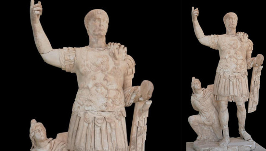 Dünyada eşi benzeri bulunmayan Traian heykelinin restorasyonu tamamlandı