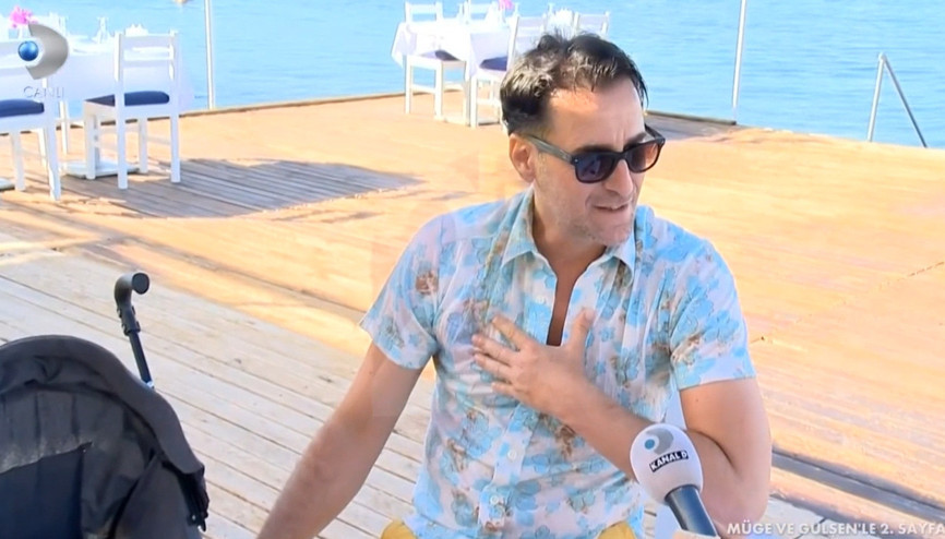 Oyuncu Bekir Aksoy eşi be oğlu ile Bodrum tatilinde