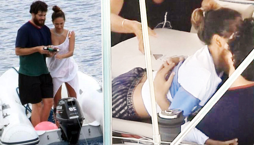 Çağatay Ulusoy ve sevgilisi Duygu Sarışının romantik anları: Çıldırtma beni koparırım etini