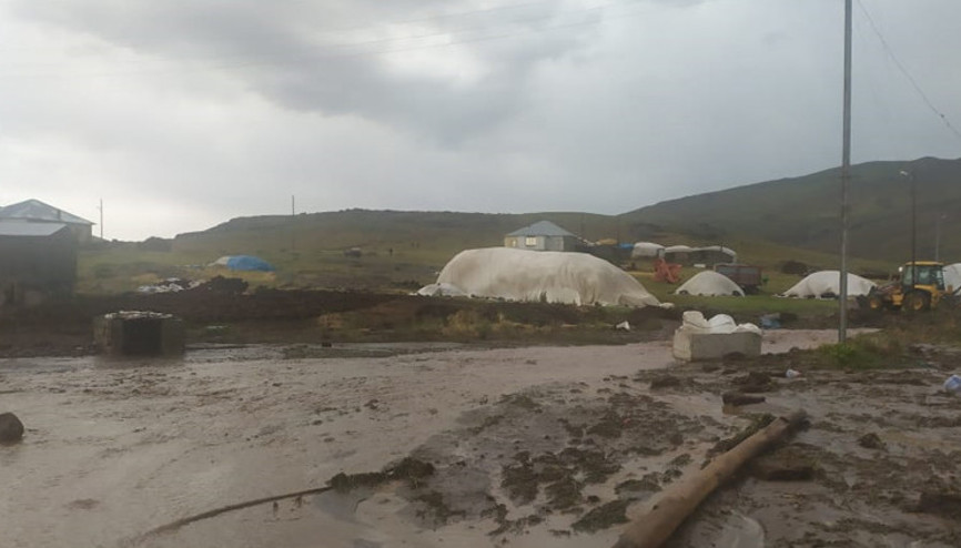 Ağrıda sağanak vurdu; dereler taştı, hayvanlar telef oldu