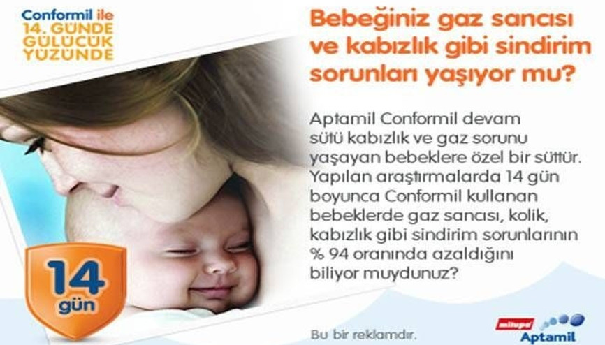 Aptamil Conformil ile bebekler çok rahat