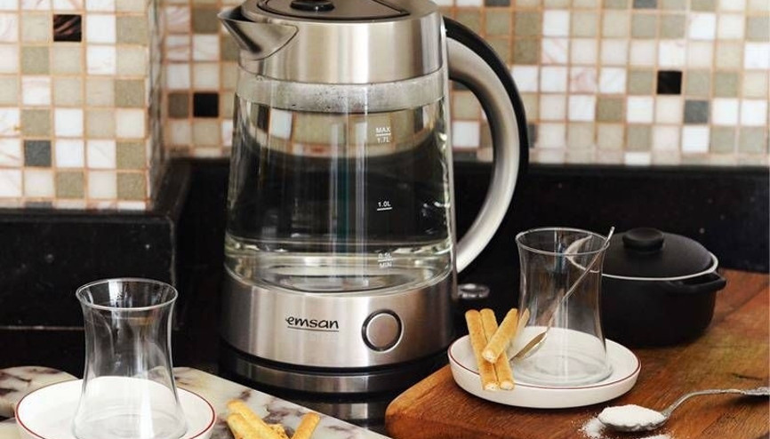 Camdan gelen sağlık kettle ile buluştu