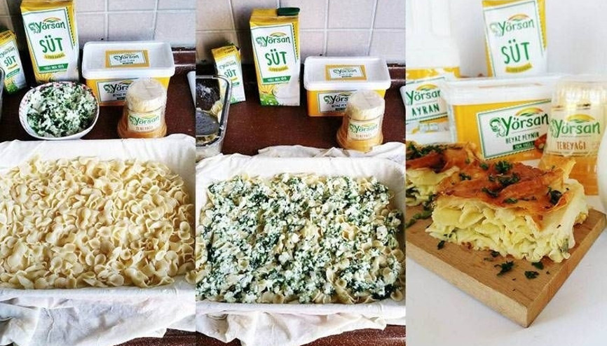 Yörsan ile yufkalı makarna böreği