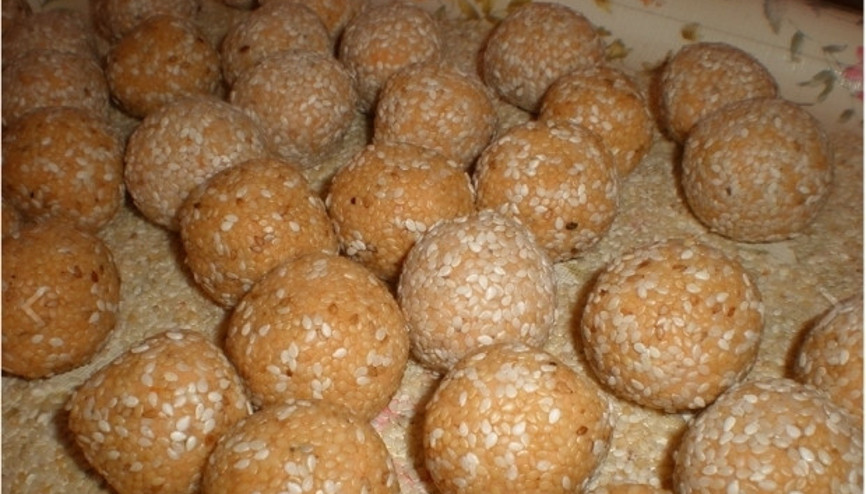 Susamlı patates topları