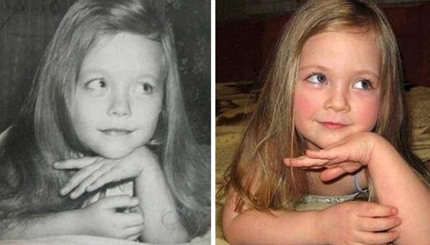 Ebeveynlerinin küçüklüklerine tıpatıp benzeyen çocuklar