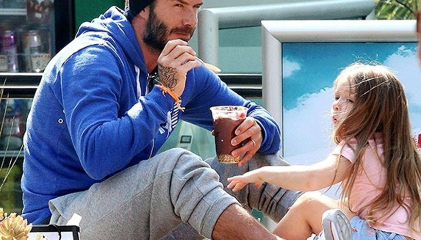 Harika bir kız babası David Beckham