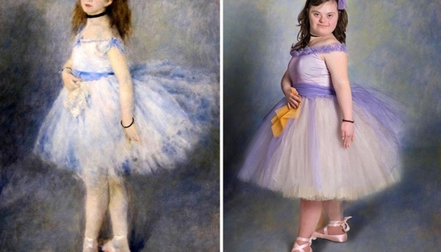 Down Sendromlu çocuklar ünlü tablolara yeniden hayat verdi