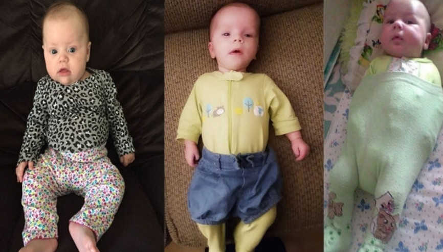 Babaları tarafından giydirilen bebeklerin şıklık yarışı