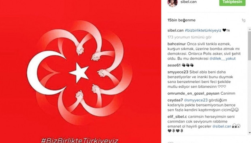 Ünlüler darbe girişimine böyle tepki gösterdi