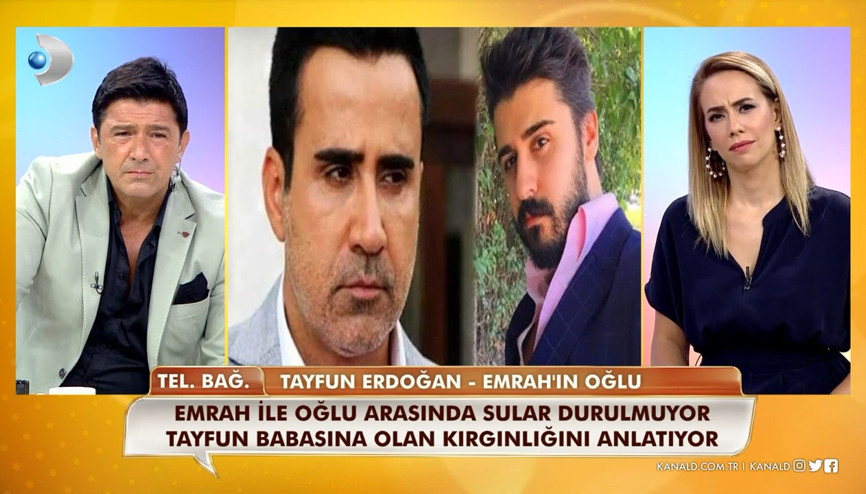 Emrah’ın teşekkür konuşmasına, oğlu Tayfun’dan duygusal cevap