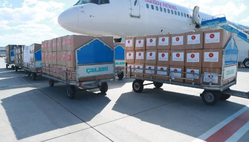 Türkiyeden Kazakistana tıbbi malzeme yardımı