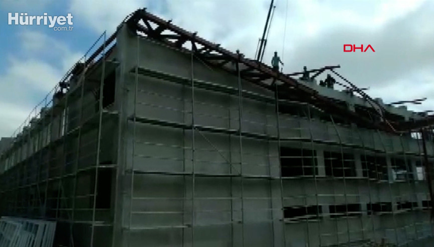 Kastamonuda spor salonu inşaatında çökme, 1 ölü 1 yaralı