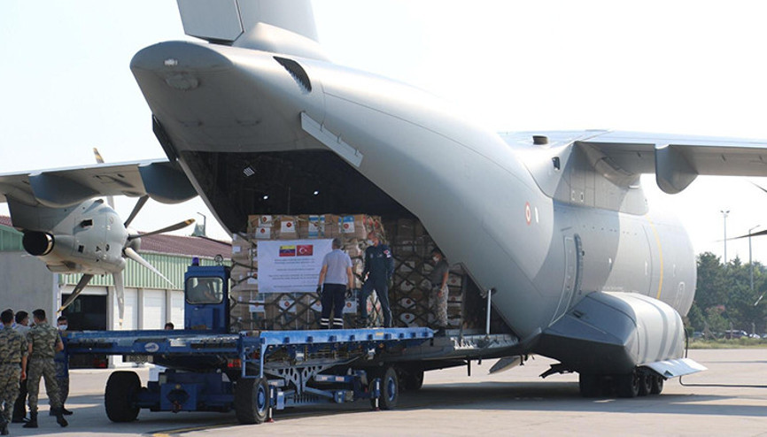 Türkiyeden Venezuelaya tıbbi malzeme yardımı