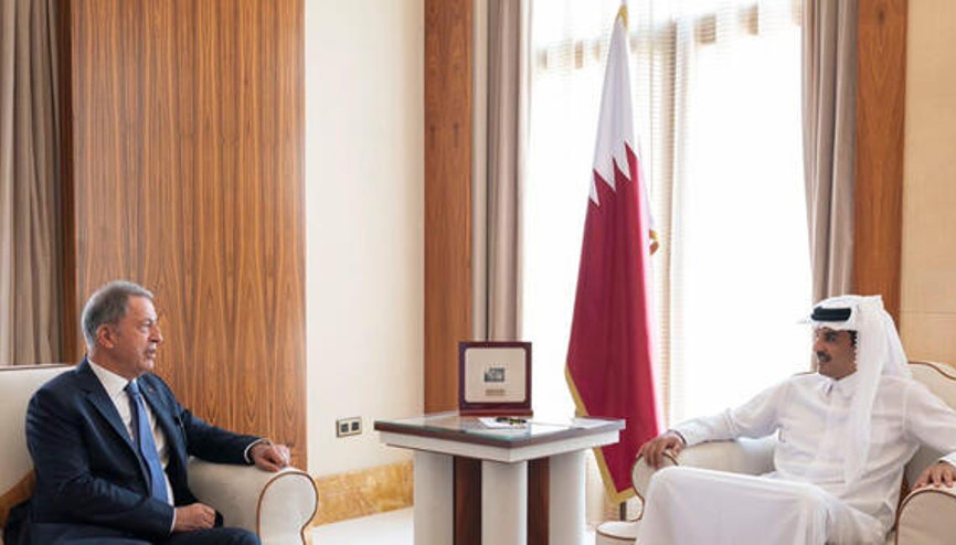 Son dakika haberi: Bakan Akar Katarda Al Thani ile görüştü