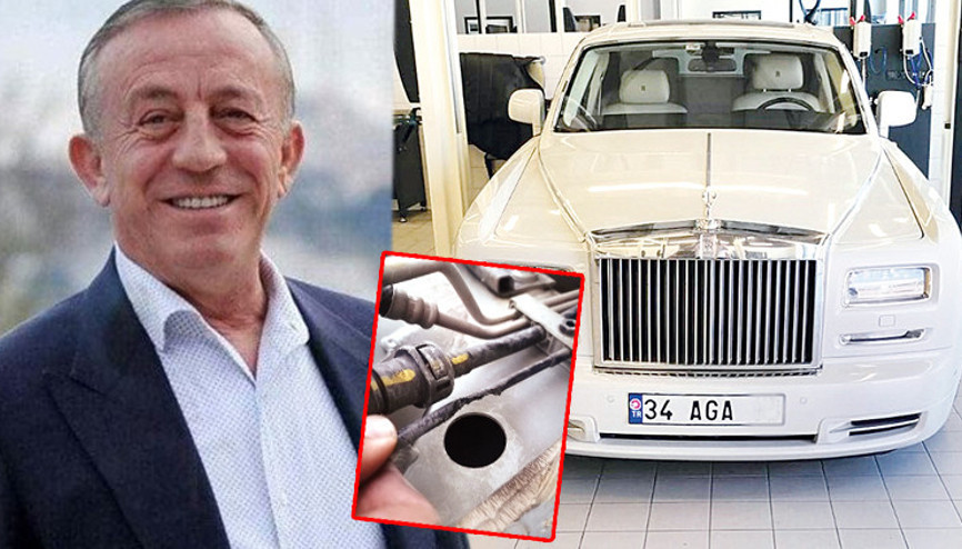 Ali Ağaoğluna fare şoku Milyon euro’luk Rolls Royce Phantom büyük zarar gördü...