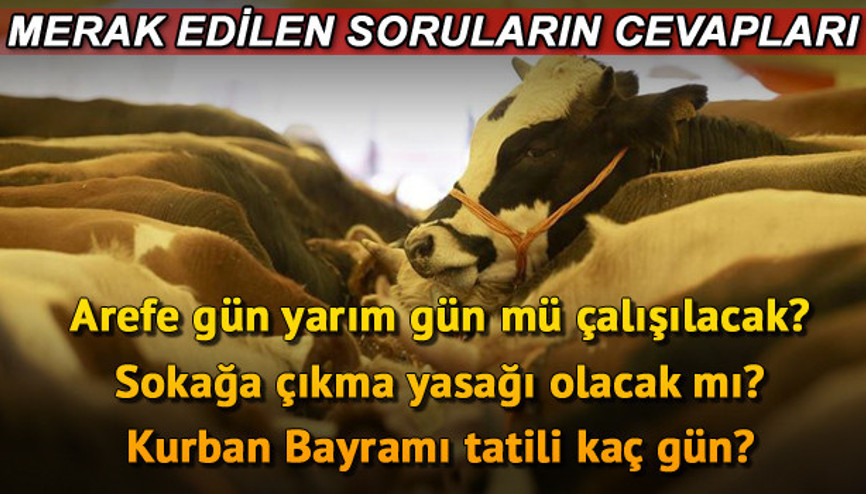 Kurban Bayramında sokağa çıkma yasağı olacak mı Kurban Bayramı ne zaman (arefe günü tatil mi) İşte son gelişmeler Kurban Bayramında sokağa çıkma yasağı olacak mı Kurban Bayramı ne zaman (arefe günü tatil mi) İşte son gelişmeler