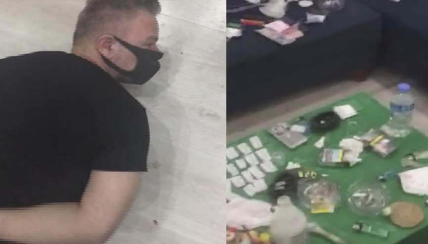 Bakırköyde otel odasındaki uyuşturucu ticaretine polis baskını kamerada