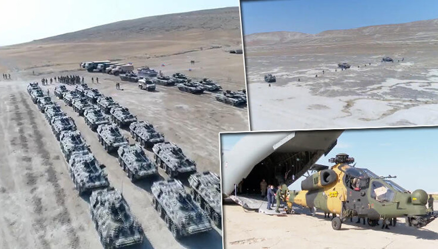 Türkiye ve Azerbaycan ortak tatbikatından ilk görüntüler