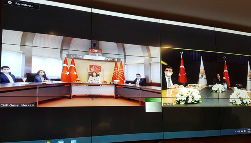 Siyasi parti heyetleri, video konferansla bayramlaştı
