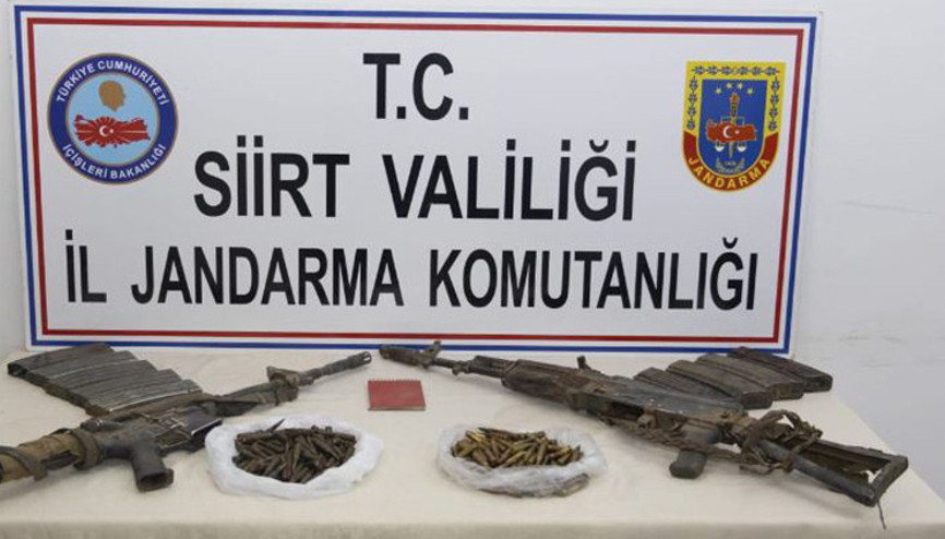 Siirtte 2 teröristin etkisiz hale getirildiği bölgede silah ve mühimmat ele geçirildi