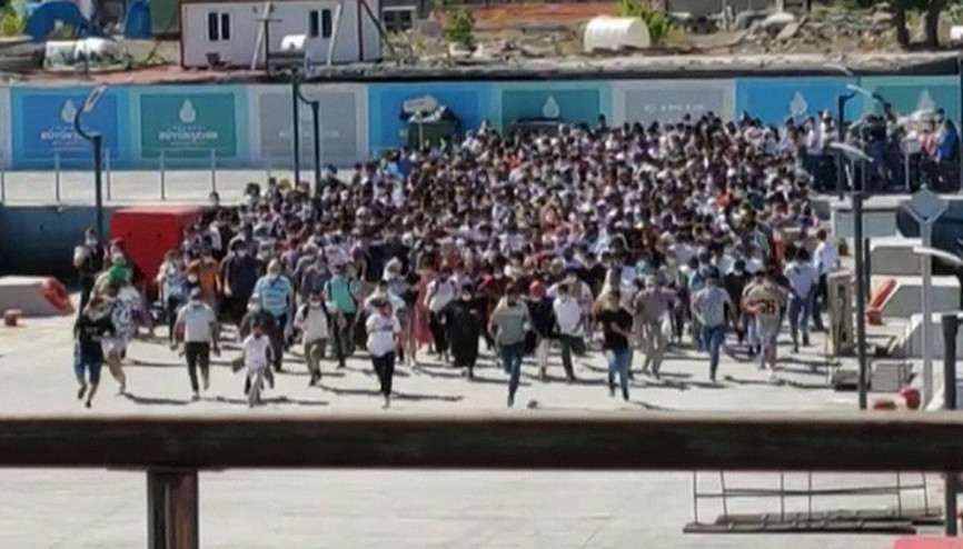 İstanbulda akılalmaz görüntü